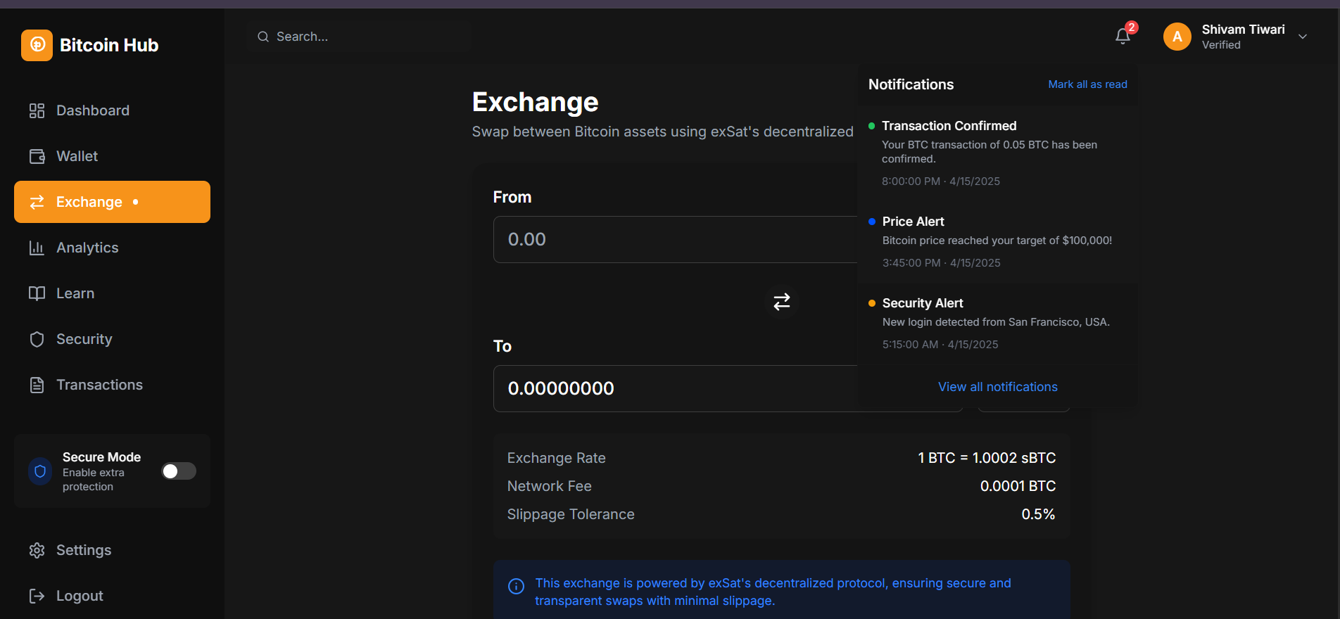 Bitcoin Hub Snapshot 3