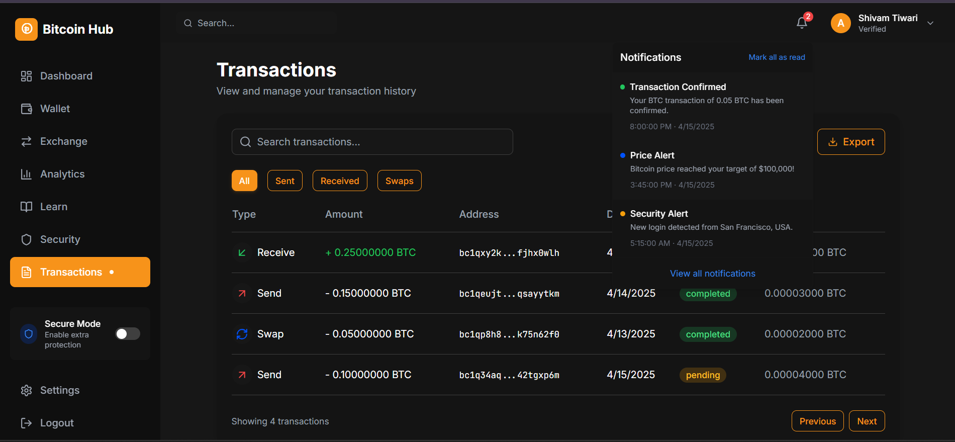 Bitcoin Hub Snapshot 7